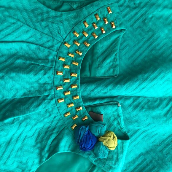 Taylor Women's Green Sleeveless Sheath Dress 6 - Picture 2 of 7